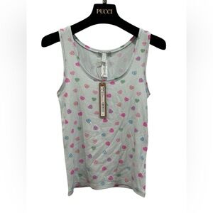 SKIMS NWT Heart Print Tank Top In Cloud Candy Print Sz XS